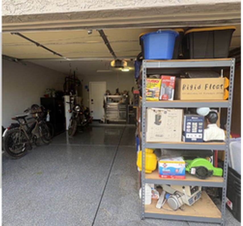 The same Phoenix garage after Garage Gals: clean, organized, and open